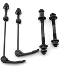 4 Piece Aluminum Bike Axle Quick Release Skewers Set For Front And Rear Wheels, MTB Quick Release Rods in black steel