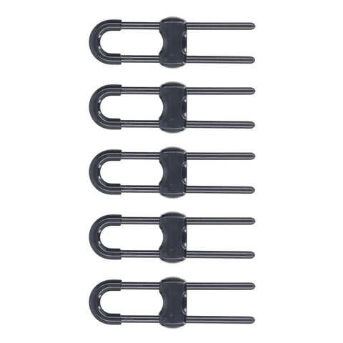U Shaped Cabinet Locks Five Pack Durable Adjustable Latches for Kid Safe Home Kitchen Cabinets Drawers Keep Curious Kids and Pets Out.