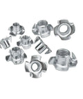Four Claws T Nuts Blind Tee With Prongs For Speaker And Furniture M6x8mm Heavy Duty Wood Fasteners Secure Non Rotating Easy Install