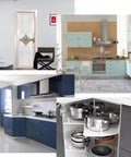 Hidden hydraulic, adjustable 170/175° frameless cabinet hinges in stainless nickel steel; 1 pair