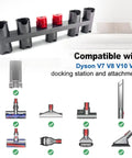 Wall Mount Accessory Holder For Dyson V7 V8 V10 V11 Vacuum Cleaners Docking Station Organizer Tool Holder with multiple slots.