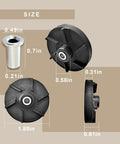 Magnetic impeller kit: silver bearing sleeve and three black impellers