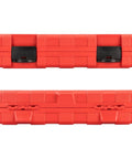 Red protective case for 56 Piece Quarter Inch Drive Socket Set Shallow And Deep 12 Point Sockets Case Includes SAE And Metric Sizes