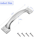 Galvanised Bow Door Handle Set 10 Pcs Durable Silver Outdoor Indoor Hardware For Cabinets Drawers Gates And Garage Doors Includes 100mm 125mm And 150mm Long Handles Built From Rust Resistant Galvanised Steel For Indoor And Outdoor Use, with hardware included