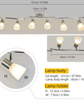 Six-Light Flexible Track Lighting Rail With Glass Shade LED Spot Ceiling Lights, modern brushed steel finish, rotatable heads