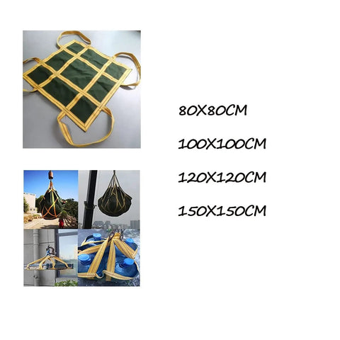 Heavy Duty Cargo Net Rock Solid Tear Resistant Lifting And Haulin Sling For Pallets 1.5 To 2 Ton Capacity Bulletproof Load Securement 100X100 Cm in various sizes.