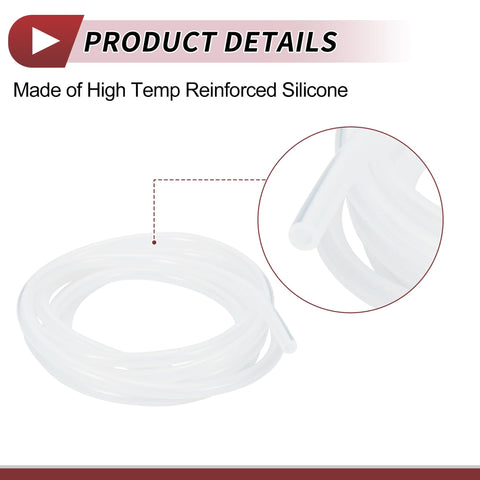 Clear Air And Water Silicone Vacuum Hose 10 Ft High Temperature Automotive Vacuum Line Clear Tubing Three Sixteenth Inch Outer Diameter 5mm ID 2mm Wall Thickness For Turbo Boost And Vacuum System
