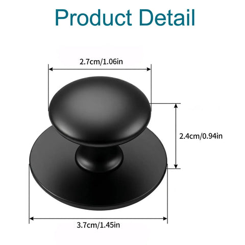 Six Pack Stick On Cabinet Knobs Self Adhesive Handles Stainless Steel Anti Rust Durable Modern Kitchen Drawer Pulls