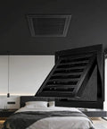 30 By 30 Inch Solid Steel Air Return Vent Cover With Built In Filter Grid And Sweet Black Coating for modern bedroom ceiling.