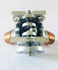 Mini Metal V Type Double Cylinder Electromagnetic Engine Model V2 Working Demonstration Toy For Hands On Physics Experiment With Six To Twelve Volt Supply, front view