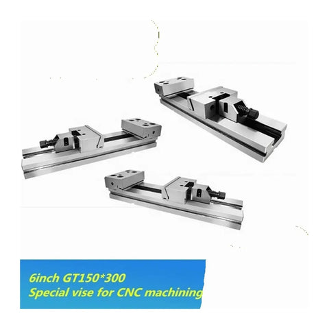 Precision Machine Vise Featuring A Quick Adjust Slide Bar And Rock Tight Jaw Grip Built Like A Tank For Cnc Engraving And Heavy Duty Workshop Clamping Jobs, 6 inch GT150*300 special vise for CNC machining
