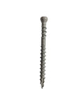 Top Shelf Steel Composite Trim Screws, 8 By 2 Inch White Coated Deck Fasteners With T10 Star Bit Drive, 176 Piece showing silver screw.