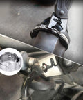 BETOOLL 9pc hose clamp pliers with swivel jaw and red handle, installed on automotive coolant hose