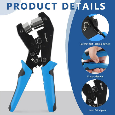 Close-up view of Easy Grommet Plier Kit With 500 Silver Eyelets 3/8-Inch and 1/4-Inch for fabric, tarps, and leather durable punch tool set.