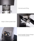 Image of Professional 58 Mm Coffee Tamper Machine With Auto Fill And Tamp System, featuring a quick-fill design and conical powder hammer.
