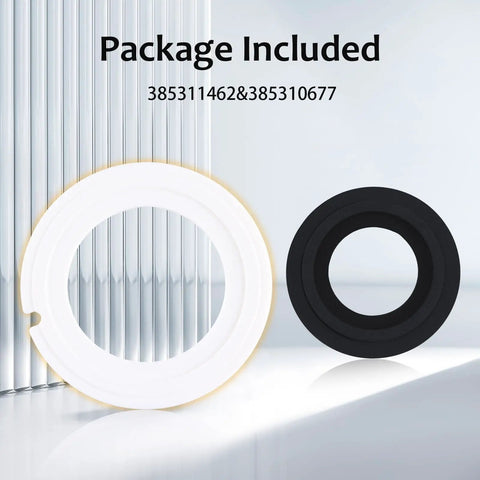 RV Toilet Seal Kit Replacement For Dometic Sealand VacuFlush Toilets 110 111 210 510 Upgraded Bowl Seal Without Drain Holes For Precise Fit No Shifting Easy Install Leak Free Flush white and black seals