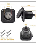 Heavy Duty 15A 125V Nema 5-15R Rv Socket Waterproof Outdoor Electrical Outlet for trailers with stainless steel screws.