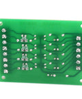 Back view of 4 Bit Optocoupler Isolator Voltage Converter Board for PLC Signals 24V to 3.3V with 80kHz, showing solder points.