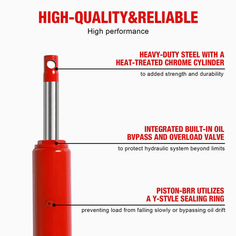 Heavy Duty Hydraulic Long Ram Jack 3 Ton Capacity Engine Hoist Cylinder With Clevis Base And Single Piston Pump Sweeping Grunt Work Off Shop Floors And Farm Barns With Smooth Descent Control Built Like A Tank For Daily Use