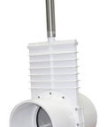 Rock Solid 8 Inch Gray PVC Pneumatic Gate Valve With Sturdy Metal Cylinder And Slip Fit, designed for smooth liquid and gas flow.