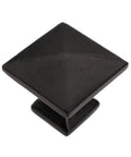 Heavy Duty Modern Square Cabinet Knob 1 1/4 Inch Solid Cast Iron Pack Of 10 Rustic Black Rust Resistant Hardware With 8/32 Inch Screws For Cabinets Drawers And Small Doors