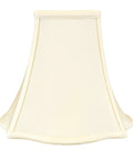 Regal Square Bell Lamp Shade Set 4 x 10 x 8.5 Eggshell Silk Type Shantung Fabric Off White Lining Pack of 2 For A Classic Lamp Upgrade Durable And Stylish