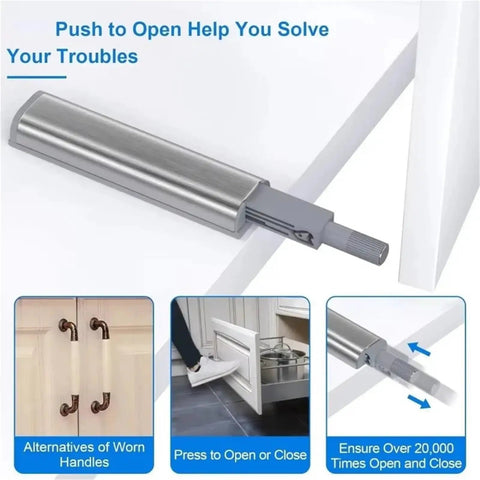 10 Pcs Magnetic Push Latches For Cabinets And Wardrobes Easy Install No Brainer Touch Open Cabinet Hardware