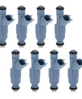 8Pcs Fuel Injectors For 4.7L V8 Engines 2001 2007 Jeep Grand Cherokee Commander Dodge Dakota Durango Ram Gas Saver MPG Boost Smoother Idle Balanced Fuel Delivery 0280155849, 8 blue plastic injectors