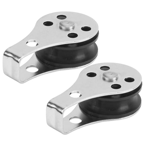 Two Pack 25mm Stainless Steel Bearing Wheel Pulley For Marine Rope Towing Kayak And Sailing Heavy Duty Rust Resistant 304 SS