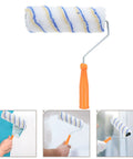 Set Of 3 Pro Grade Paint Rollers For Walls And House Painting with orange handle, ideal for smooth even coverage and easy cleaning.
