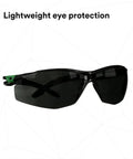Top Tier Sport Safety Glasses Featuring Ir Five Gray Optics And Recessed Temple Ribs For Knockout Comfort And Seamless Ppe Compatibility On Heavy Duty Work Sites, lightweight design, black frame.