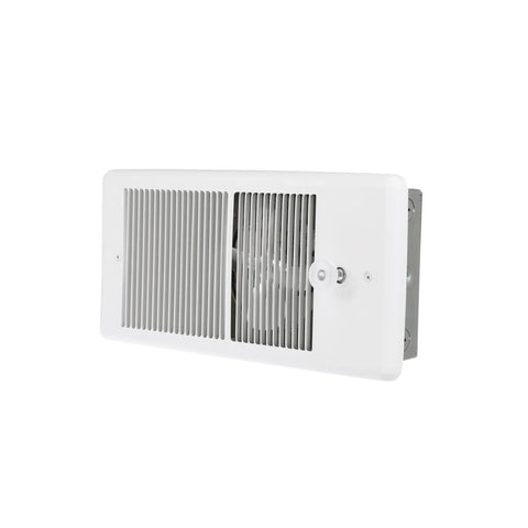 Low Profile Wall Heater Without Thermostat 4300 Series White Dual 2000 And 1500 W Heating Fan Forced Heat Durable Powder Coated Steel Front
