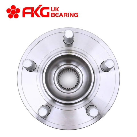 Top view of Beefed Up Front Wheel Bearing Hub Assembly For AWD Fit For 2005 2008 Dodge Magnum, 2007 2016 Dodge Charger, And 2005 2016 Chrysler 300 With 5 Lugs Front Position Left Or Right Replacement OE Quality.