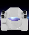 Durable 65mm Strong Cast Aluminum Spindle Motor Bracket Clamp With Smooth Finish For CNC Engraving Machine, top view, silver color.