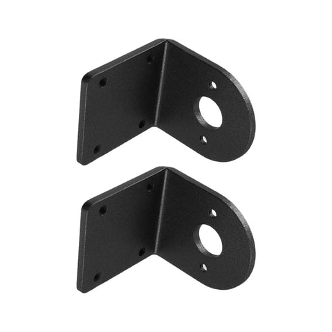 TopHomer two-piece black metal L-shaped motor mounting brackets with round mounting hole