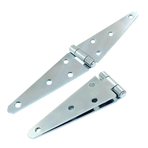 2 Pack 5 Inch Strap Hinges With Screws For Wood Gates Doors Cabinets Heavy Duty Tee Hinges Black Finish Corrosion Resistant Iron