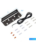 12 Pack 3W 7 Inch LED Hardscape Paver Lighting Kit with screws, wires, brackets for low voltage outdoor steps and retaining walls