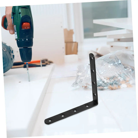 Beefy 4 Pack Heavy Duty Mending Plates Straight Brackets for Wood Furniture Repair installation with power drill