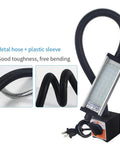 Magnetic LED Work Light With 44 LEDs, Beefy Gooseneck Lamp, Waterproof IP66, flexible arm with metal hose and power plug