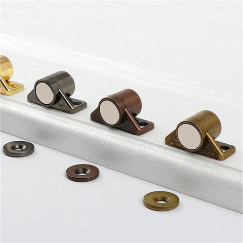 Heavy Duty Magnetic Door Cabinet Catch With Strong Suction Magnet For Wardrobes And Furniture Gold Finish One Piece Easy Install