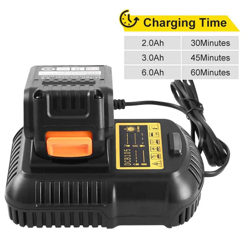 Replacement Charger For 12V-20V Max Lithium Ion Batteries Compatible With DCB101 DCB115 DCB107 Fast Charging Unit with Cord