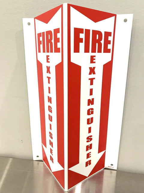 3D Fire Extinguisher Sign With 12 By 4 By 4 Inch Projection, Wall Mount, Pre Drilled For Easy Install, PVC Safety Sign