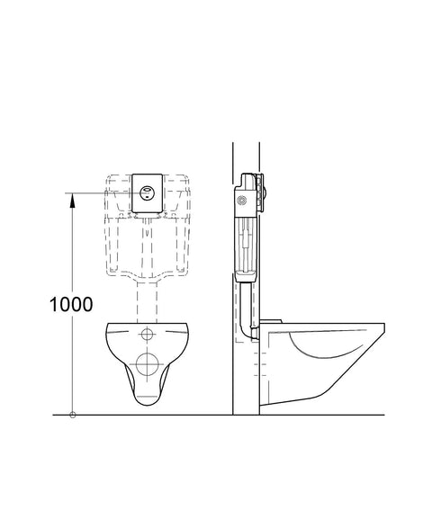 Technical diagram of Skate Actuation Plate White For Dual Flush Toilets, ABS Cover, Scratch Resistant StarLight Finish, dimensions shown.