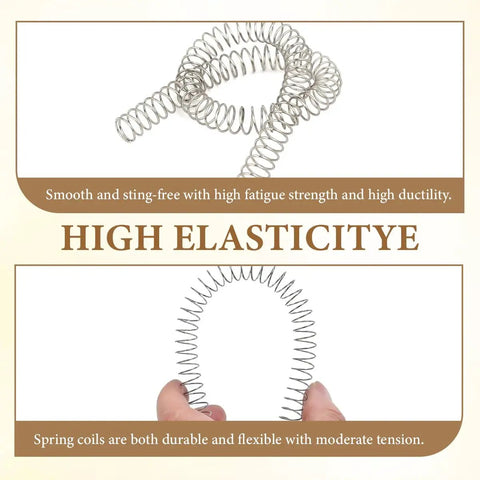 Durable Carbon Steel Compression Spring With 0.8mm Wire, 10mm Outer Diameter, And 300mm Length Perfect For Small DIY Repairs, Pen Fixes, And Home Shop Assortment Kits That Get Stuff Done Right Now, shown coiled and stretched