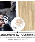 120Pcs Wool Felt Polishing Wheel Set With Mounted Shank For Rotary Tools, assorted wool pads for buffing metal or plastic.