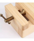 Top Shelf 2 Pack Mini Flat Pliers Vise Clamps For Woodworking Tables, Heavy Duty Cast Iron Hand Tools With Smooth Grip for detail of wooden clamp screws.