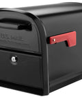 Oasis 360 Locking Parcel Mailbox Extra Large Built Tough Heavy Duty Galvanized Steel With Black Powder Coat Finish Post Mounted