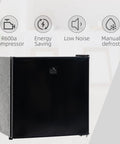 Slick 1.1 Cu Ft Compact Mini Upright Freezer With Removable Shelves And A Reversible Door showing features and design elements.