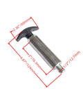 Heavy Duty Half Inch Steel Spring Loaded Pull Pin With Three Inch Extended Welded Barrel And Grippy T Lever for quick release.