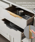 5 Pack 400mm Black Edge Finger Pull Drawer Door Handle For Cabinets And Furniture Aluminum Alloy Long Concealed Design
